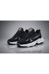mayback Erkek Günlük Ortopedik Sneaker Ayakkabı - Siyah-Beyaz