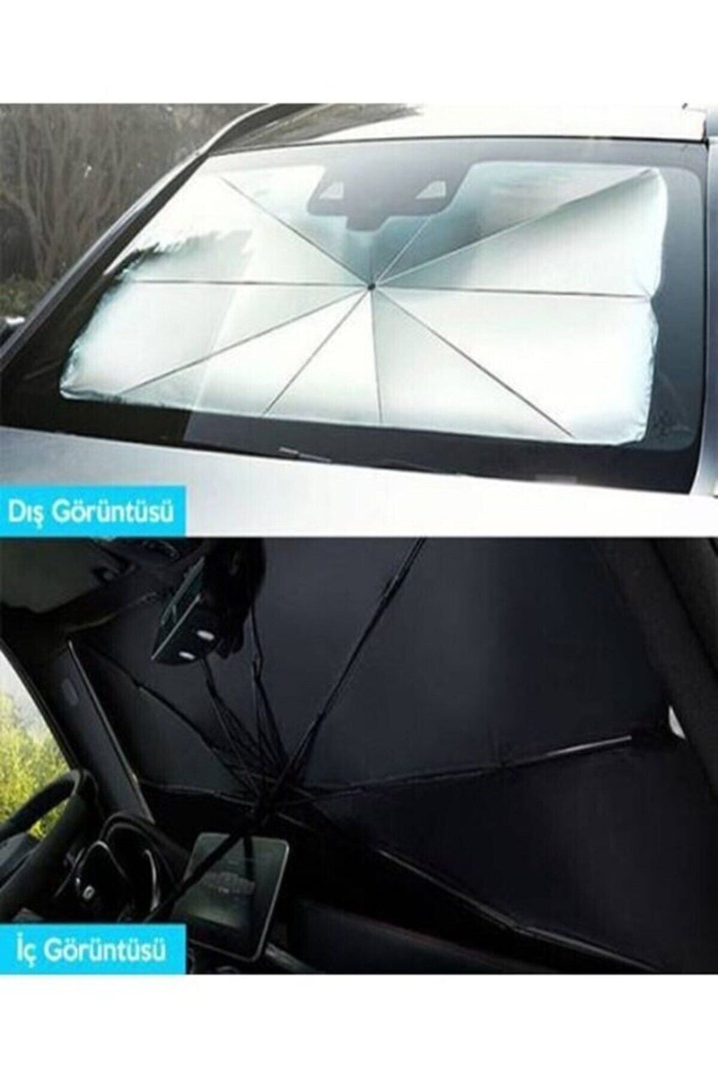 Carlifestyle Tüm Araçlar İçin Araba Ön Cam Katlanabilir - #049B24 2