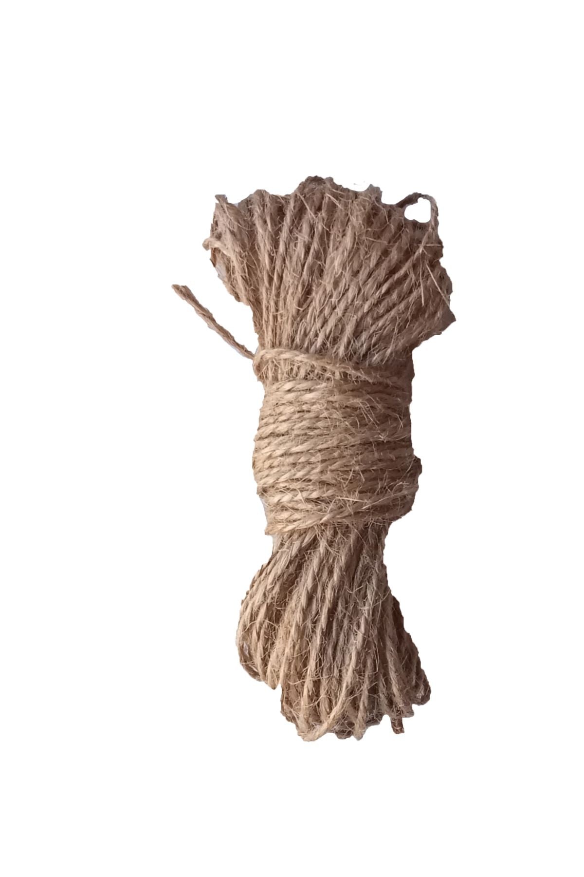 Dekals 15 Metre Bileklik İpi Naturel İp Jut İp Hasır Kendir İpi Hediye Süsleme İpi Paketleme İpi