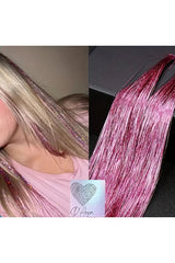 Darya DD283 Işıltılı Hair Tinsel Saç Simi Açık pembe HT09