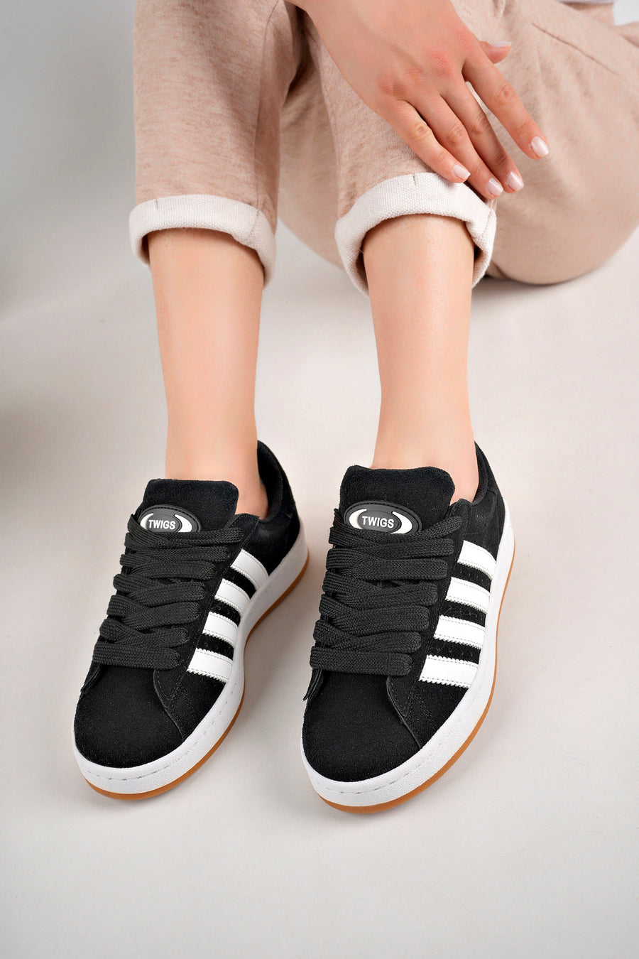 Freemax Spor Sneaker Ayakkabı Siyah Beyaz - Siyah Beyaz