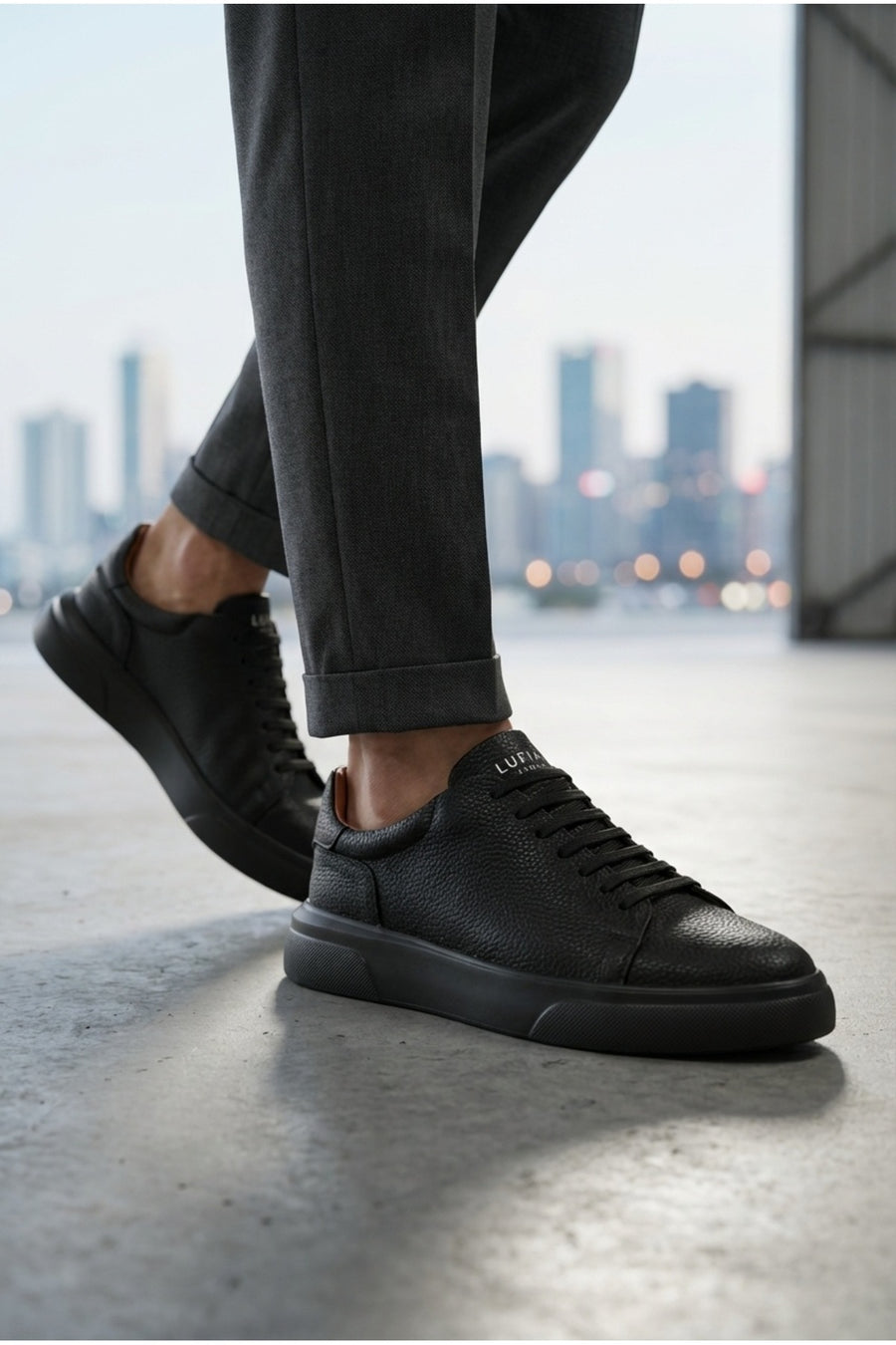 Lufian Tommy Erkek Sneaker Ayakkabı Siyah - Siyah