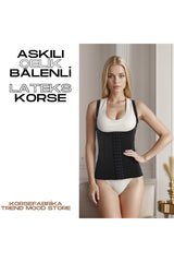 korsefabrika trend mood store ASKILI ÇELİK BALENLİ BEL DESTEKLEYİCİ İNCELTİCİ LATEKS KORSE