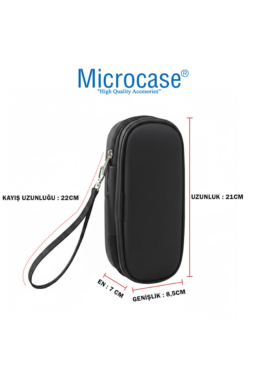 Microcase Şarjlı Diş Fırçaları için Askılıklı Seyahat Saklama Çantası Koruma Kabı Kutusu AL5434