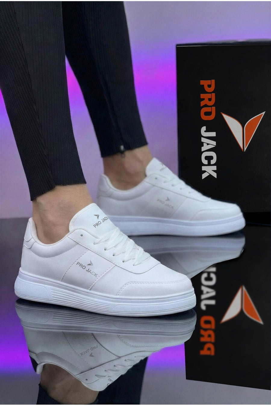 PRO JACK Beyaz Günlük Ortopedik Sneaker Erkek Spor Ayakkabı - PJ732 - Beyaz