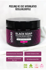 Levand Fas Siyah Argan Sabunu Gül/beldi/jel Peeling Sabunu 250g - Siyah