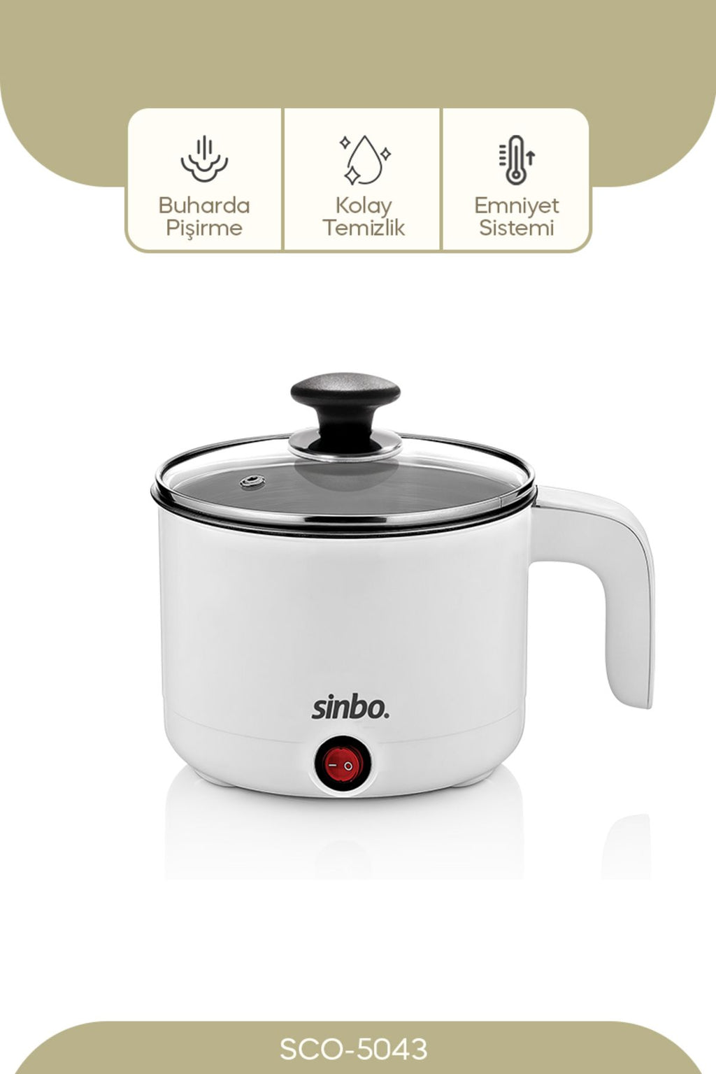 Sinbo Sco-5043 Çok Fonksiyonlu Buharlı Pişirici Varsayılan Standart