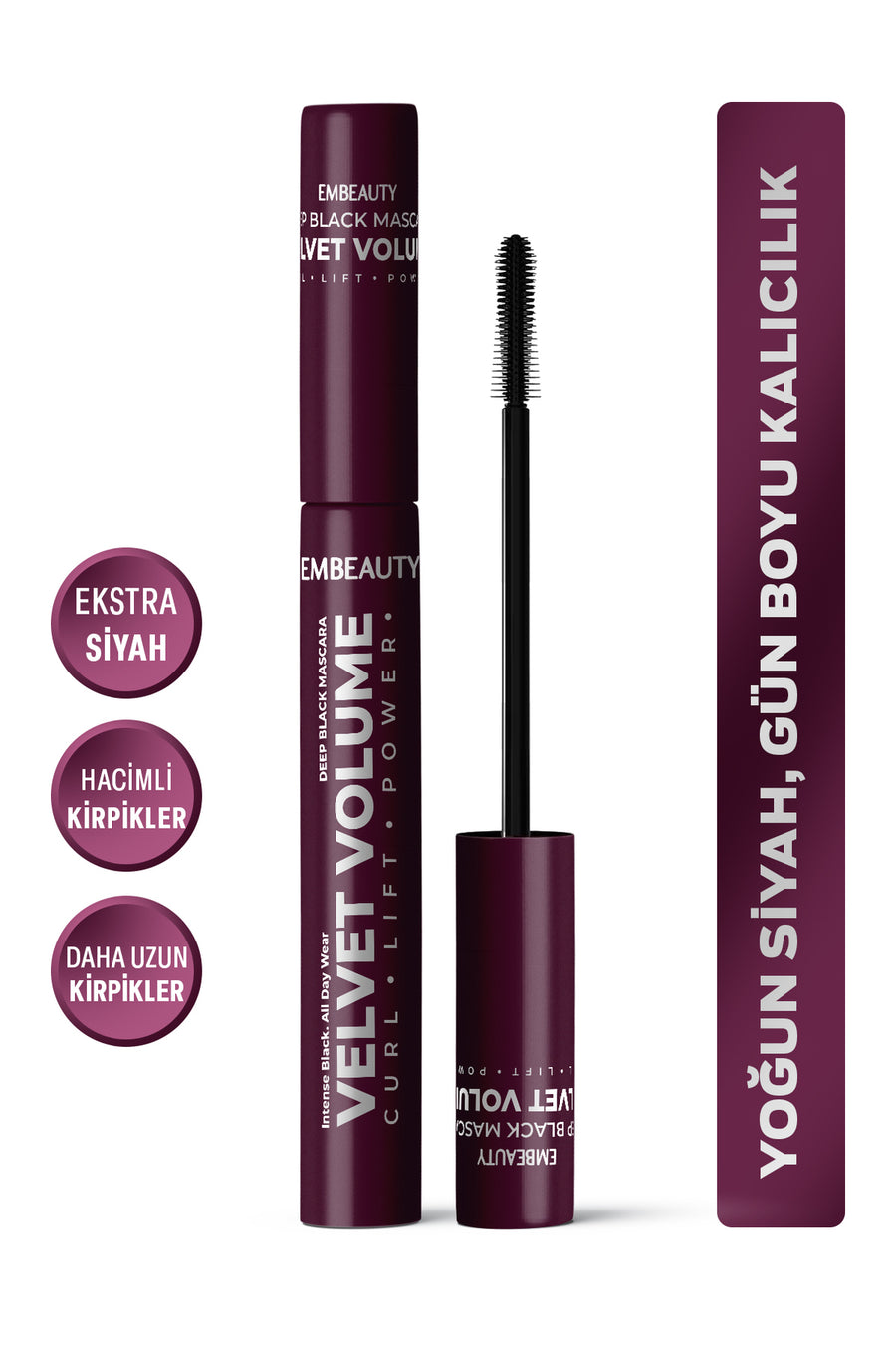 Embeauty Ultra Siyah Dolgunlaştırıcı Maskara – Hacim ve Uzunluk Etkili - Siyah