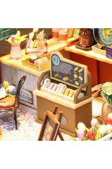 NoviHobby 3D Puzzle Ahşap Minyatür Maket Kiti DIY Kendin Yap Led Işıklandırmalı Maket Ev