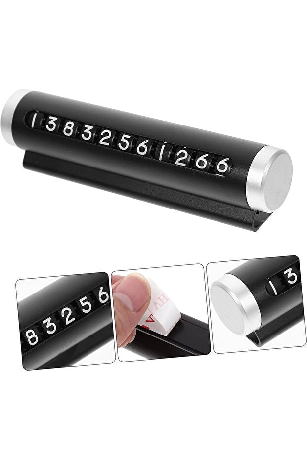 Modifiyum Metal Kasa Numara Çevirmeli Araç İçi Telefon Numaratör Parkmatik Araba Numaratör Siyah