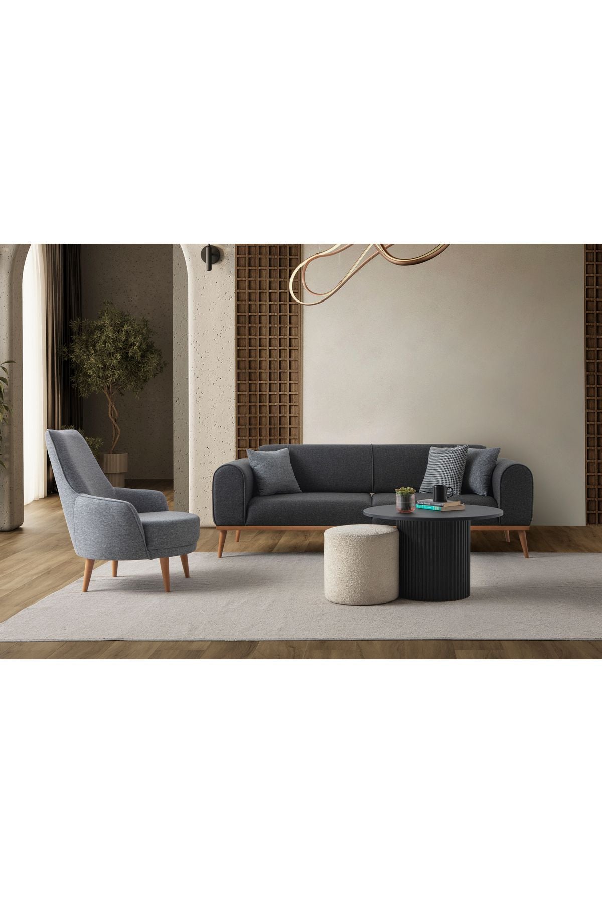 EDSY HOME Rebull +++Koltuk Takımı Antrasit - Görsel 2