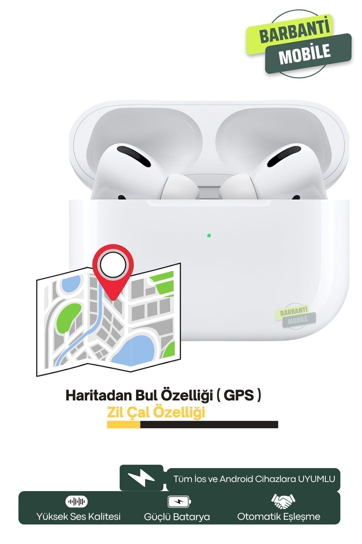 Barbanti Mobile Pro Ios Android Uyumlu Kablosuz Bluetooth Kulaklıkarışık Renkılıf Hediyeli - Görsel 3