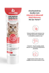 Mimosa Pet Tüy Dökülme Engelleyici, Tüy Yumağı Ve Kusma Önleyici Multivitamin Kedi Malt Macun 100 gr