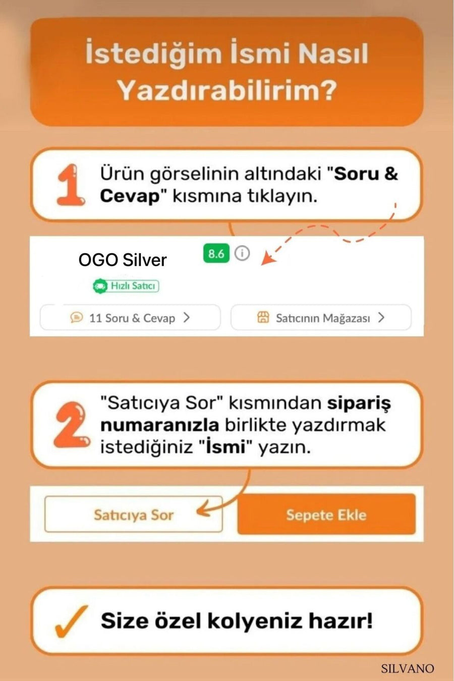 OGO SİLVER 925 Ayar Gümüş Altın Kaplamalı Kişiye Özel İsimli Kolye
