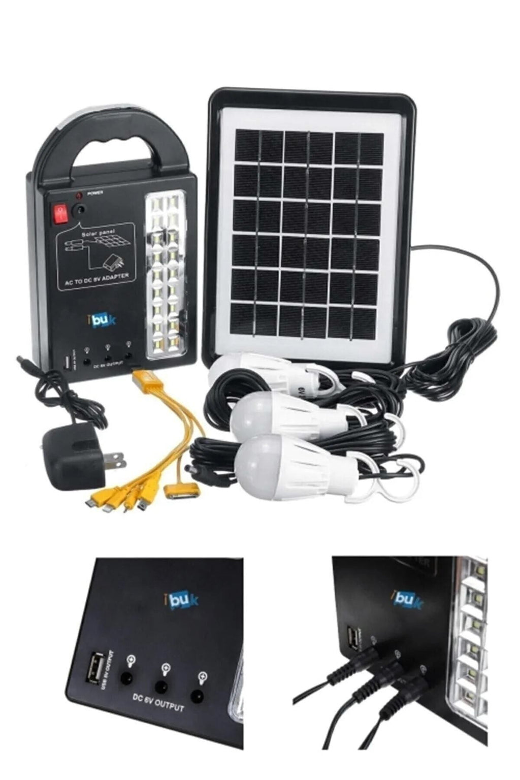 kar-bul Dat Radyolu Solar Güneş Enerjili Aydınlatma Sistemi Kamp Lambası Adet Lambalı At- - Görsel 2