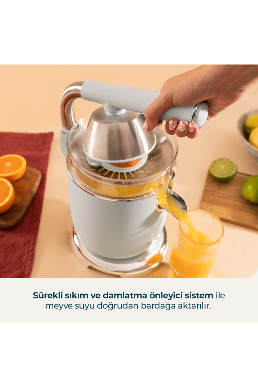 CECOTEC Xqueeze Retrojuice 1000 Blue Elektrikli Narenciye Sıkacağı | Retro Tasarım