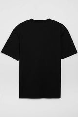 GRIMELANGE Solo Erkek %100 Organik Pamuklu Kalın Dokulu Comfort Fit Bisiklet Yakalı Siyah T-shirt - Beyaz