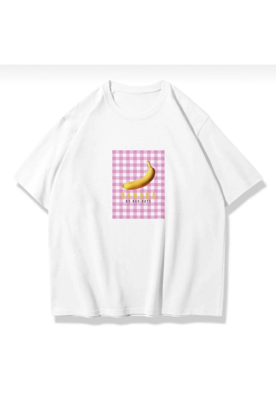 Elvino Oversize Kesim Kısa Kollu Mavi Çizgiler Baskılı T-shirt - Beyazz