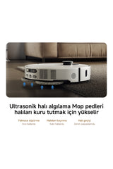 Xiaomi Robot Vacuum 5 Beyaz Akıllı Robot Süpürge 20000 Pa Emiş Gücü ( Xiaomi Türkiye Garantili)