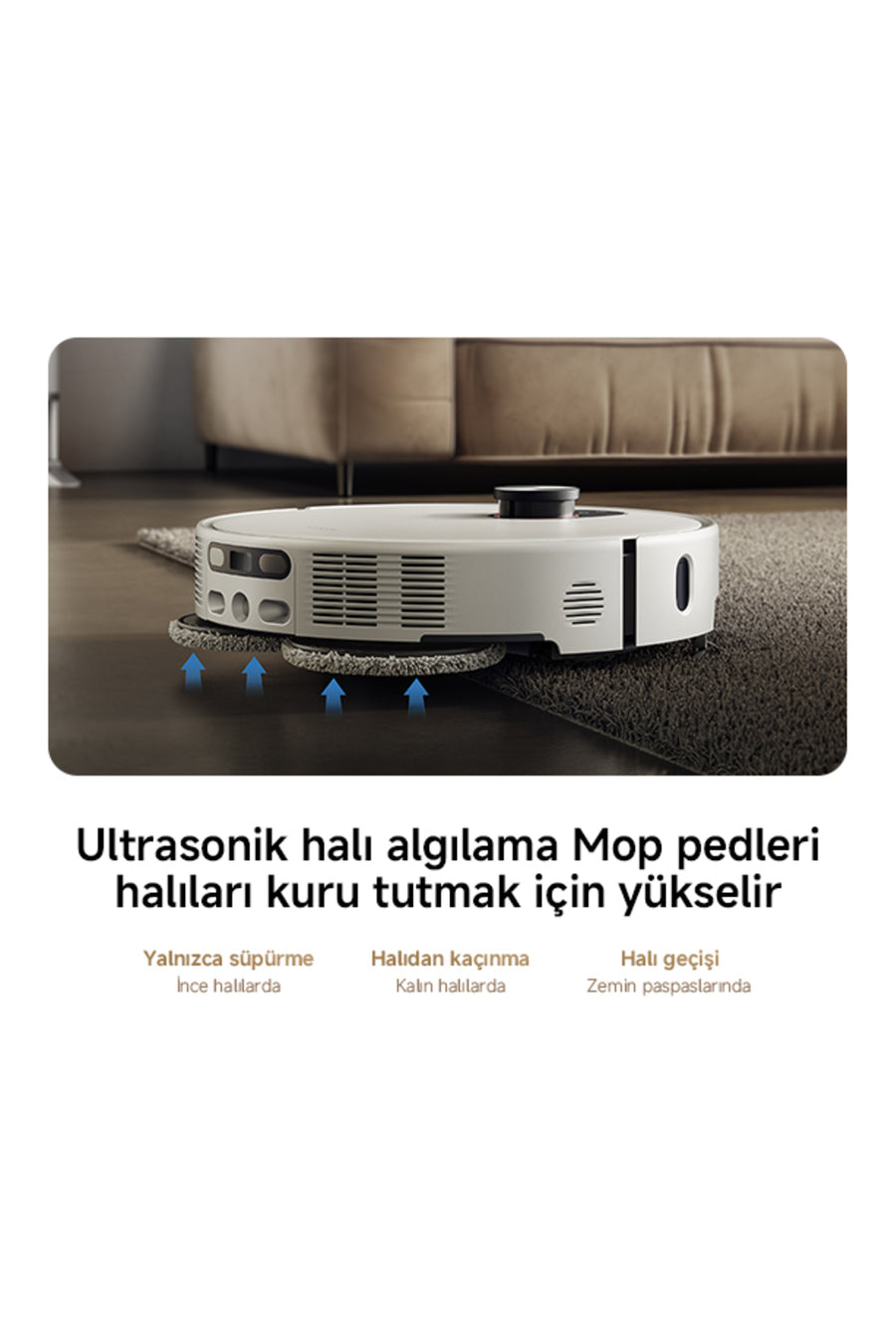 Xiaomi Robot Vacuum 5 Beyaz Akıllı Robot Süpürge 20000 Pa Emiş Gücü ( Xiaomi Türkiye Garantili)