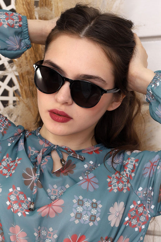 Della Pianto Tamela Unisex Siyah Güneş Gözlüğü