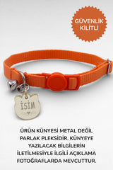 CARAMELOS İSİMLİ KEDİ TASMASI KEDİ İSİMLİK KİŞİYE ÖZEL-EKO SERİSİ