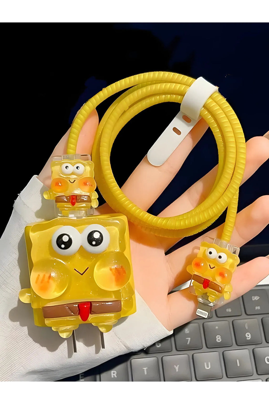 Dublin İphone 18w/20w Uyumlu Şarj Aleti Kılıfı, Şarj Kablosu Koruma Aparatı, Toparlayıcı, Koruyucu