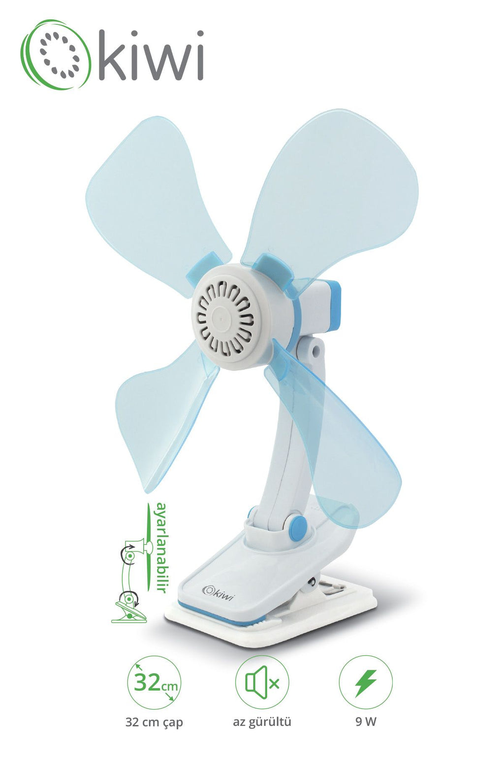 Kiwi Kfan 7604 Masaüstü Mini Vantilatör Kiwi 7604 Varsayılan Standart