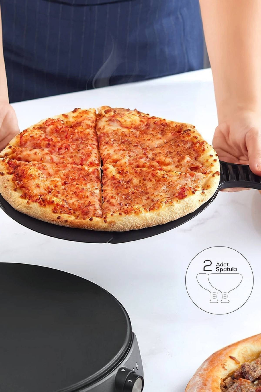 Karaca Gastro 10 in 1 Pizza Lahmacun ve Tandır Ekmeği Makinesi Biodiamond Matte Black - Black