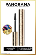 L'Oreal Paris Panorama Hacim Veren Maskara Siyah, 1.4 Kat* Daha Büyük Görünen Gözler, Panoramik Hacim - Siyah