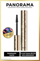 L'Oreal Paris Panorama Hacim Veren Maskara Siyah, 1.4 Kat* Daha Büyük Görünen Gözler, Panoramik Hacim - Siyah