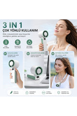 TARÇIN Y19S Taşınabilir Turbo Fan 199 Kademe Dijital Ekranlı Şarjlı El Fanı Boyun Askılı Masaüstü Mini Vantilatör Type-C