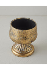 English Home Glossy Metal Vazo 15 cm Gold