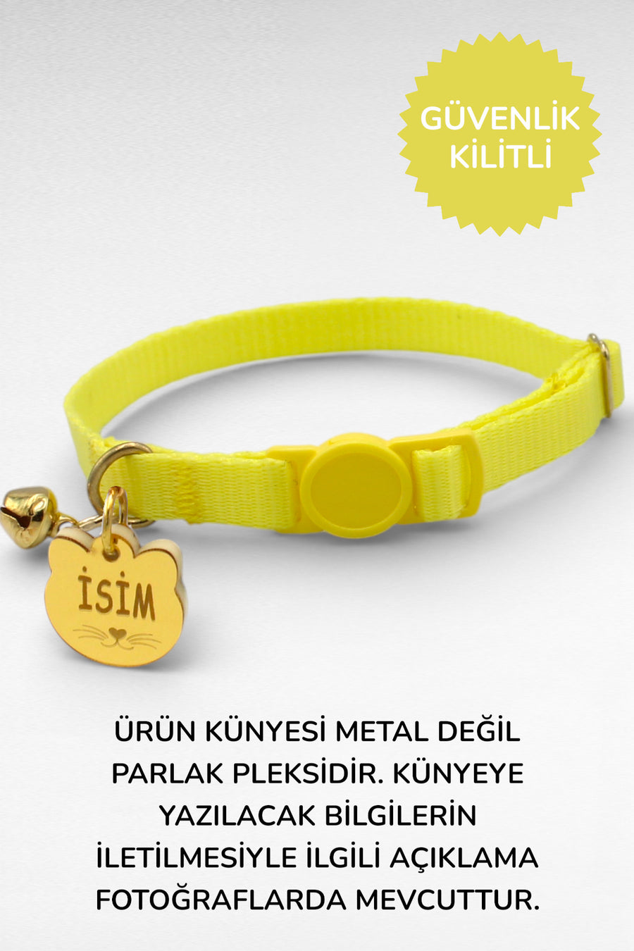 CARAMELOS İSİMLİ KEDİ TASMASI KEDİ İSİMLİK KİŞİYE ÖZEL-EKO SERİSİ