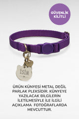 CARAMELOS İSİMLİ KEDİ TASMASI KEDİ İSİMLİK KİŞİYE ÖZEL-EKO SERİSİ