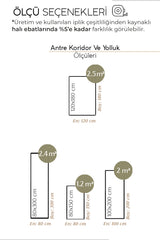 Cool Halı Hanedan Krem Klasik Desenli Çiçekli Yolluk Otantik Bohem Vintage Koridor Giriş Uzun Antre Hol Halısı - Hanedan