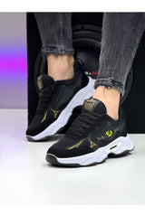 mayback Erkek Günlük Ortopedik Sneaker Ayakkabı - Siyahaltin