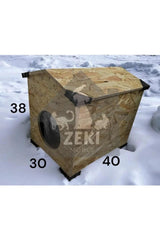 zekimöble Kedi yuvası Yağmura Ve Soğuğa Dayanıklı Osb Kedi Evi Yuvası (DENİZ TUTKALLI)monte Edilmiş Teslimat