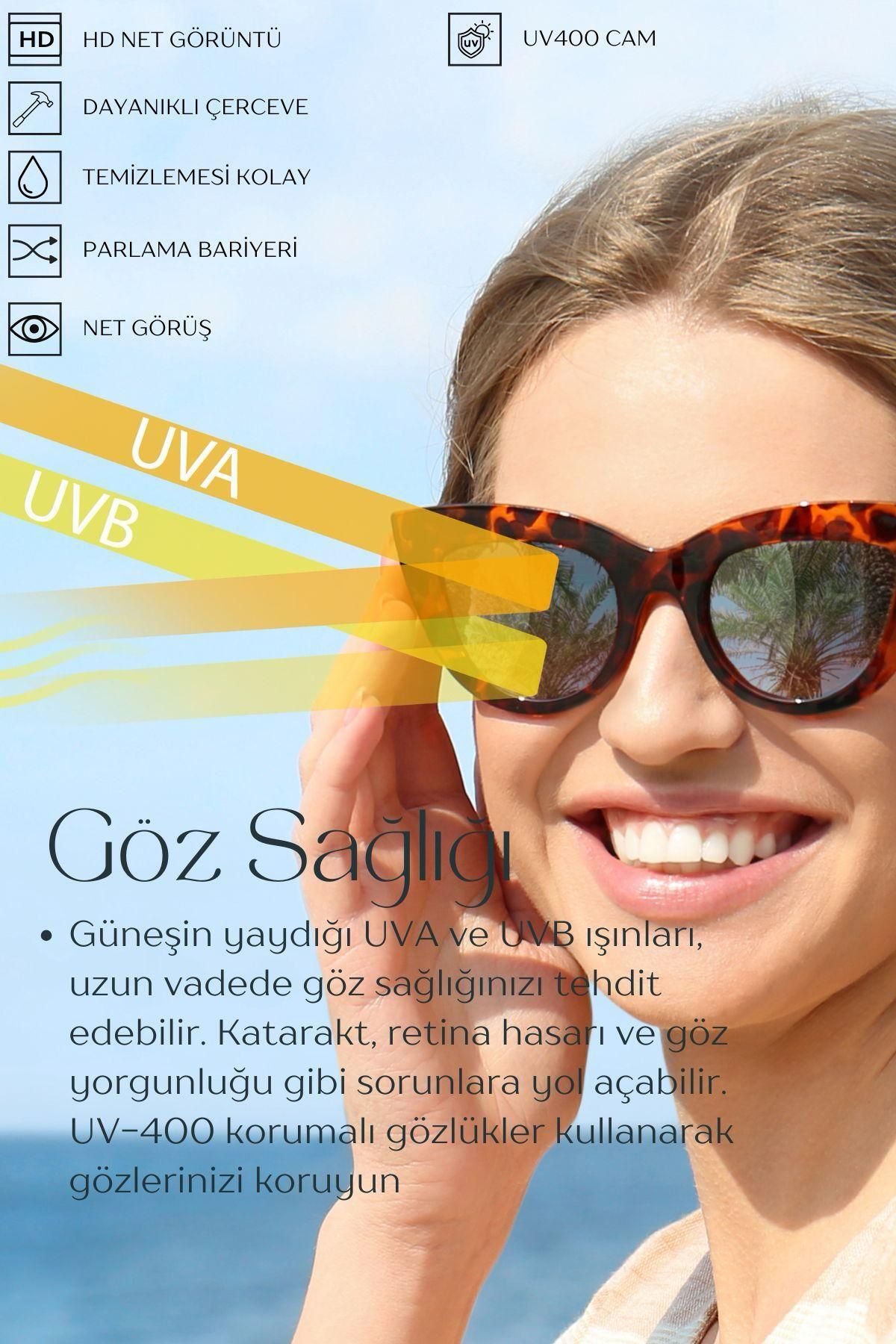 WATCHOFROYAL Güneş Gözlüğü Kadın & Erkek UvCam Ce Belgeli Rose Lorraınew - Görsel 7