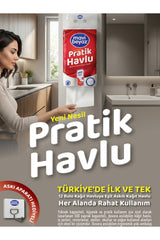 Mavi Beyaz Pratik Havlu 500 Yaprak - Yeni Nesil Çok Amaçlı El ve Yüz Havlusu (Asma Aparatı Hediyeli) - 2 Adet