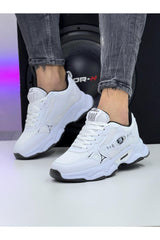 mayback Erkek Günlük Ortopedik Sneaker Ayakkabı - Beyaz-Siyah