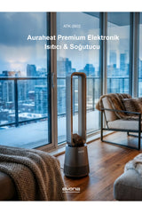 evona AuraHeat Elektronik Fanlı Isıtıcı & Soğutucu Klima, Taşınabilir,Uzaktan Kumanda, Sessiz Güç