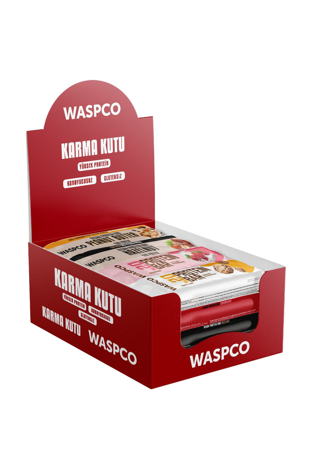 Waspco Protein Bar Karma Kutu 40g X 10 Adet (5 ÇEŞİT)