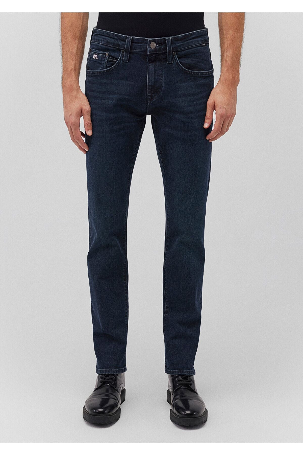 Jake Lux Black Puslu Vintage Koyu Mavi Jean Pantolon 0042287868