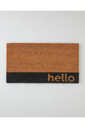 English Home Hello Happy Day Kapı Önü Paspası 33x60 cm Natural