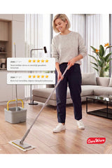 Ceraware Home Care Premium Hijyen Seti Dual System Kare Mop Pratica Click Mop 2 Mikrofiber Bez