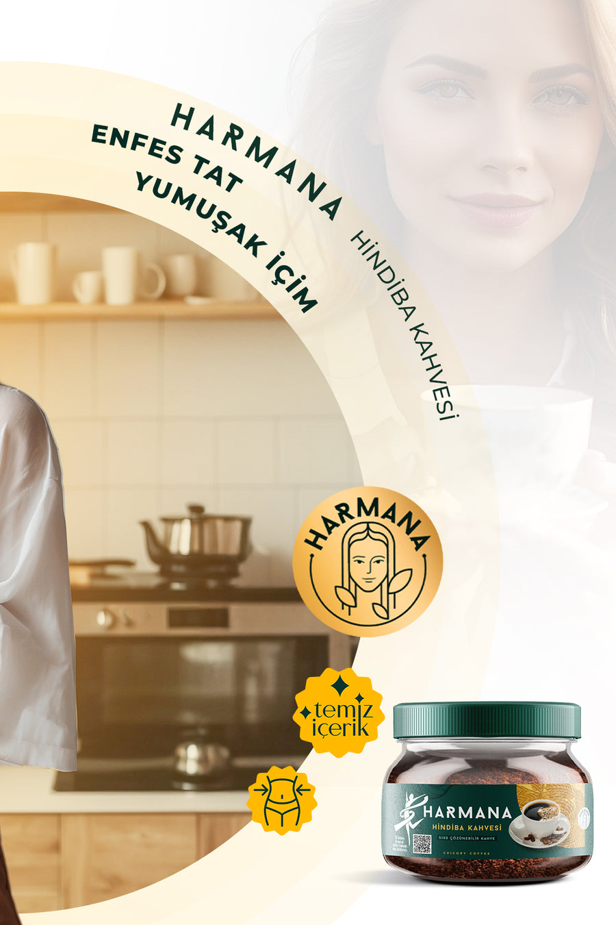 HARMANA Hindiba Kahvesi 1 Aylık - (60 Kullanım) Net 150gr