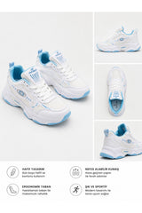 mayback Erkek Günlük Ortopedik Sneaker Ayakkabı - Beyaz-Mavi
