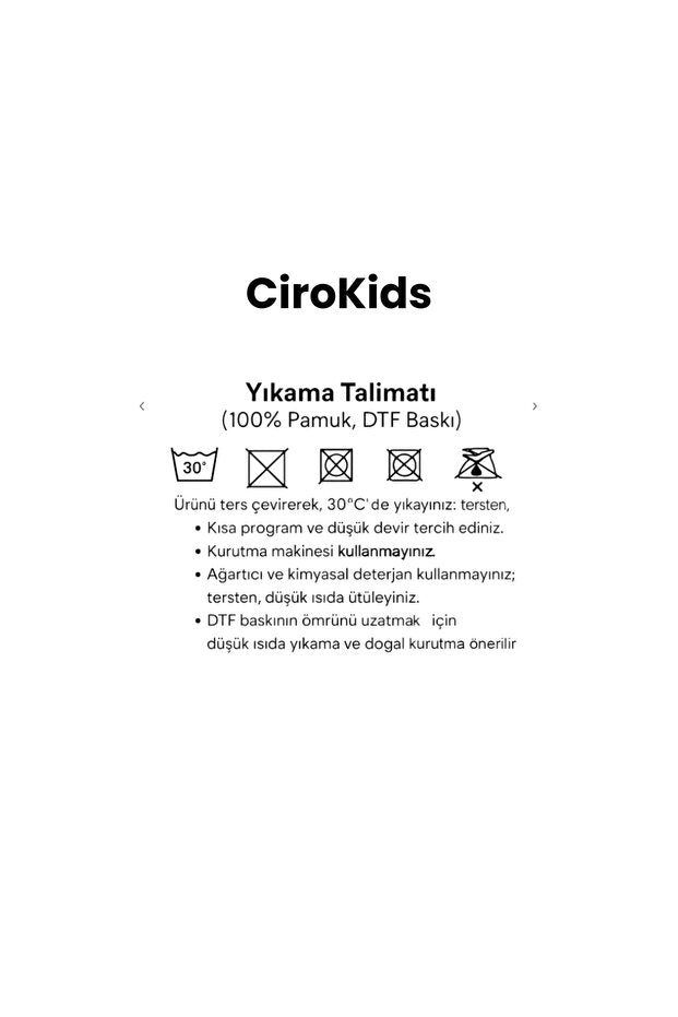 cirokids %100 Pamuklu Güçlü Kız Temalı Baskılı Çocuk Tişört