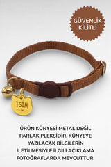 CARAMELOS İSİMLİ KEDİ TASMASI KEDİ İSİMLİK KİŞİYE ÖZEL-EKO SERİSİ